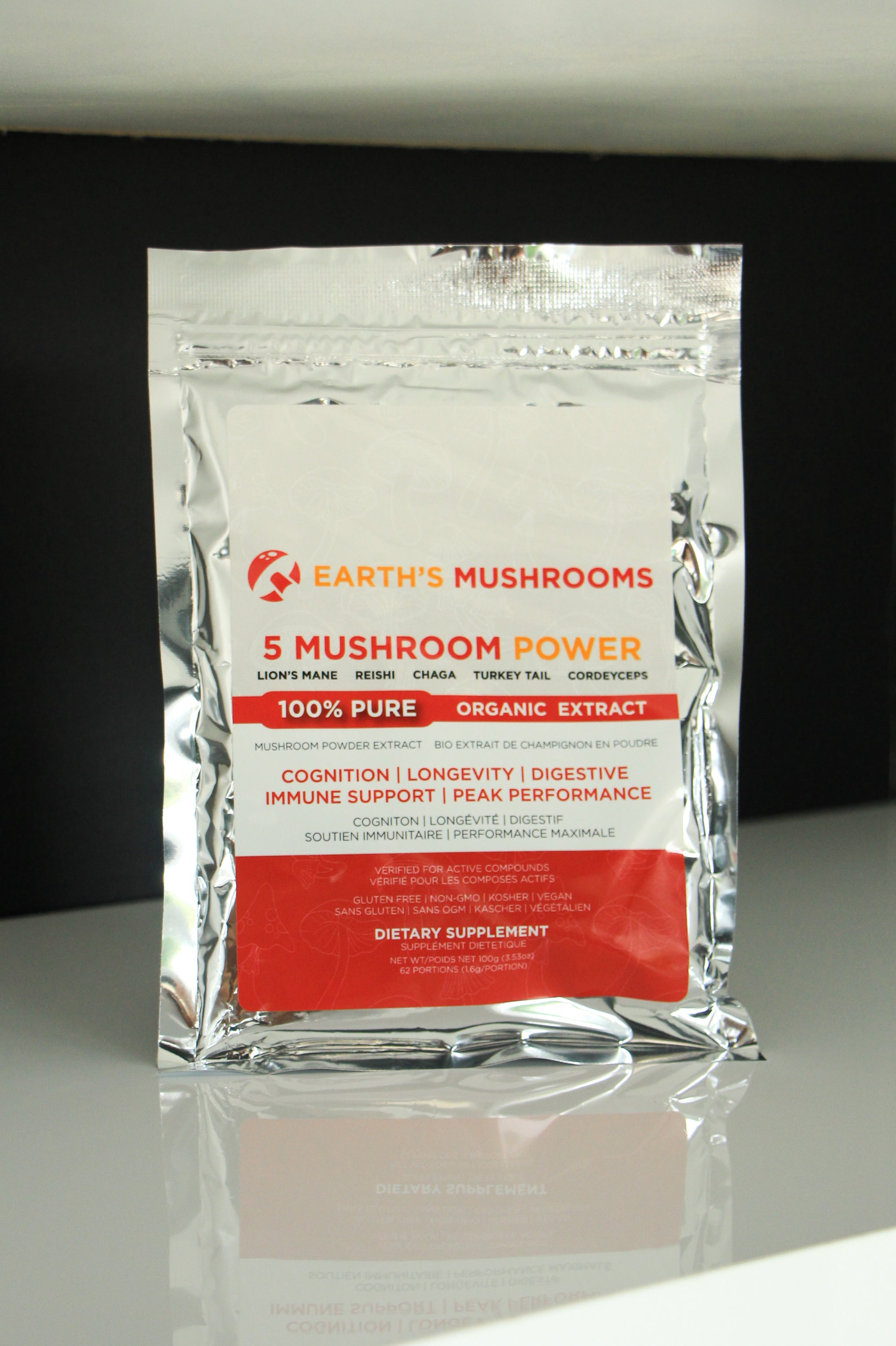 5 MUSHROOM POWER Organic Extracts Blend – Earth's Mushrooms